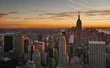 Midtown Manhattan skyline at sunset 