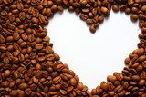 coffee beans heart isolated