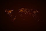 Night World map EPS10 vector 