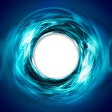 abstract circular blue background with white hole 
