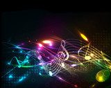 Music colorful music note theme 