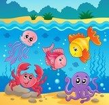 Underwater ocean fauna theme 5 