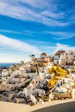 Oia, Santorini island in Greece. One of the most popular travel destinations in the world.