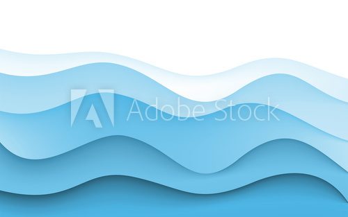 Abstract Design Creativity Background of Blue Waves. Vector