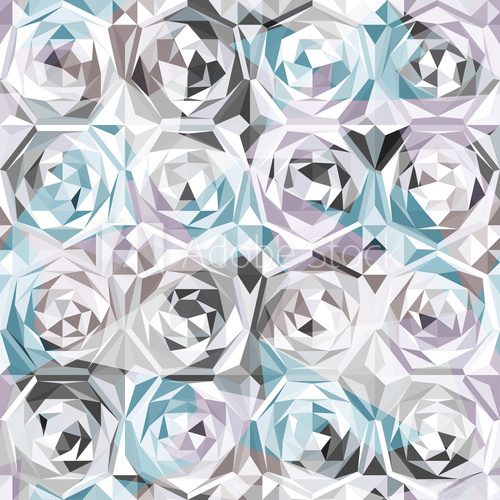 silver roses seamless pattern
