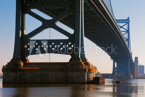 View of Philadelphia's Ben Franklin bridge