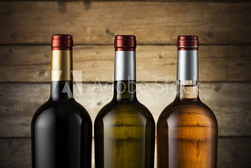 Set of wine bottles ready for branding