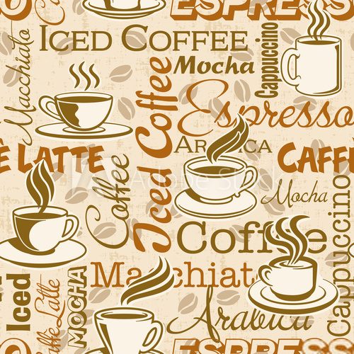 Coffee break, vector seamless pattern