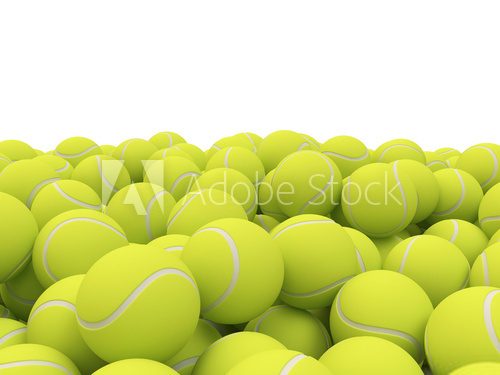Heap of tennis balls with place for Your text