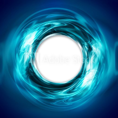 abstract circular blue background with white hole