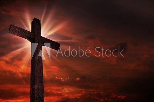 Crucifix in Sunset