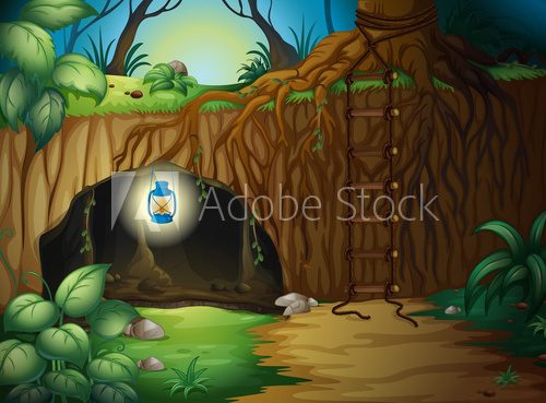 A cave in the jungle