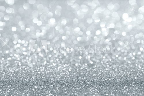 Shiny silver defocused background with copy space