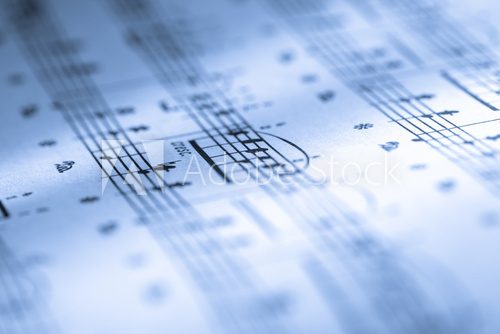 Music score on paper