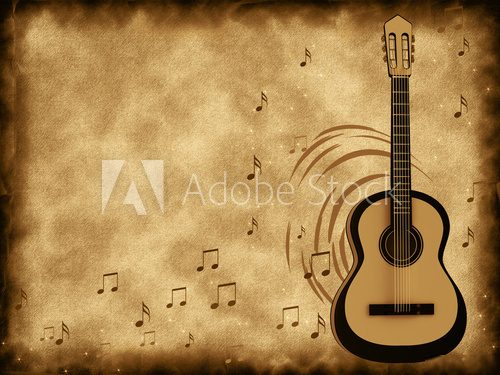Acoustic guitar on background