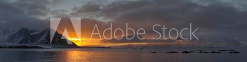 Sunrise - Arctic landscape panorama