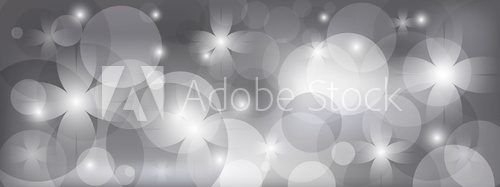 Gray floral background with bright light