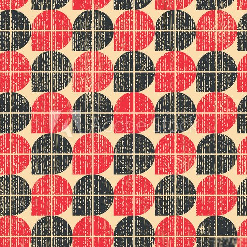 Colorful worn textile geometric seamless pattern, contrast abstr