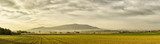 Panorama with field and Sleza Mountain, Poland 