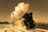 Old retro steam train 