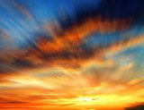 Blurred Sunset with clouds 