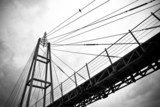 Black and white picture of bridge 