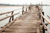 Rickety wooden bridge 