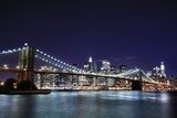 Brooklyn Bridge and Manhattan skyline At Night, New York City 