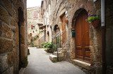 typical italian narrow street 