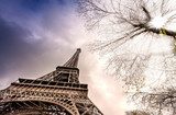Magnificence of Eiffel Tower, view of powerful landmark structur 