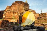 Buddha with old Brick 
