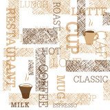 Coffee Themed Seamless Pattern