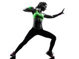 woman exercising fitness zumba dancing silhouette