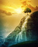 Waterfall tree