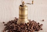 old brass coffee gringer 