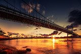 Sunset under Triboro Bridge, NY 