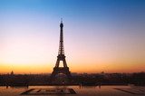 beautiful panoramic view on Eiffel tower in Paris, France 