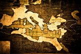 Old map of Italy, Roma imperya 