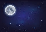 Mond und Sternenhimmel 