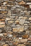 Medieval wall of stone blocks 