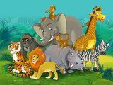 Cartoon safari - illustration for the children 