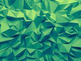 abstract trendy emerald green faceted background 