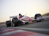 Indy car racer with blurred background 
