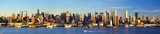 Manhattan Midtown skyline panorama before sunset, New York 