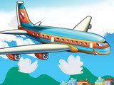 Cartoon passenger aircraft 