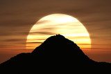 The sunset mountain 