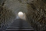 staircase in an old tunnel 