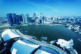 Widok na popołudniowy Singapur