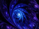 Artistic blue flower in space 