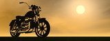 Motobike sunset - 3D render 